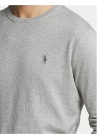 Polo Ralph Lauren Sweter 710684957003 Szary Slim Fit. Typ kołnierza: polo. Kolor: szary. Materiał: bawełna #3