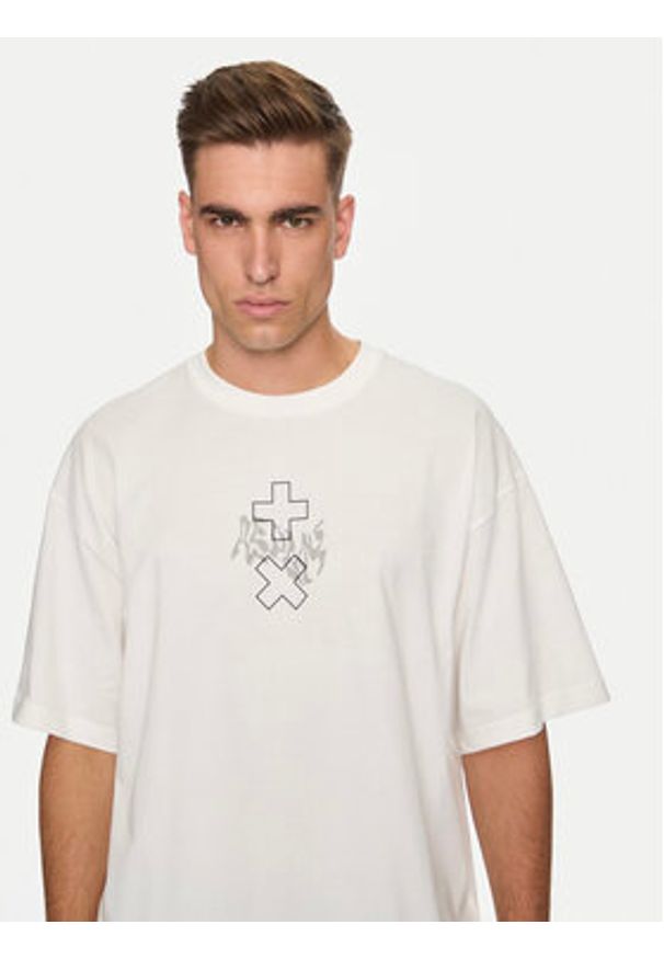 Replay T-Shirt MMG350.000.23454 Biały Oversize. Kolor: biały. Materiał: bawełna