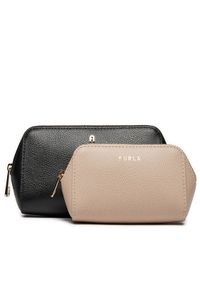 Furla Zestaw kosmetyczek Camelia M Cosmetic Case Set WE00453-ARE000-BBR00-1007 Czarny. Kolor: czarny. Materiał: skóra