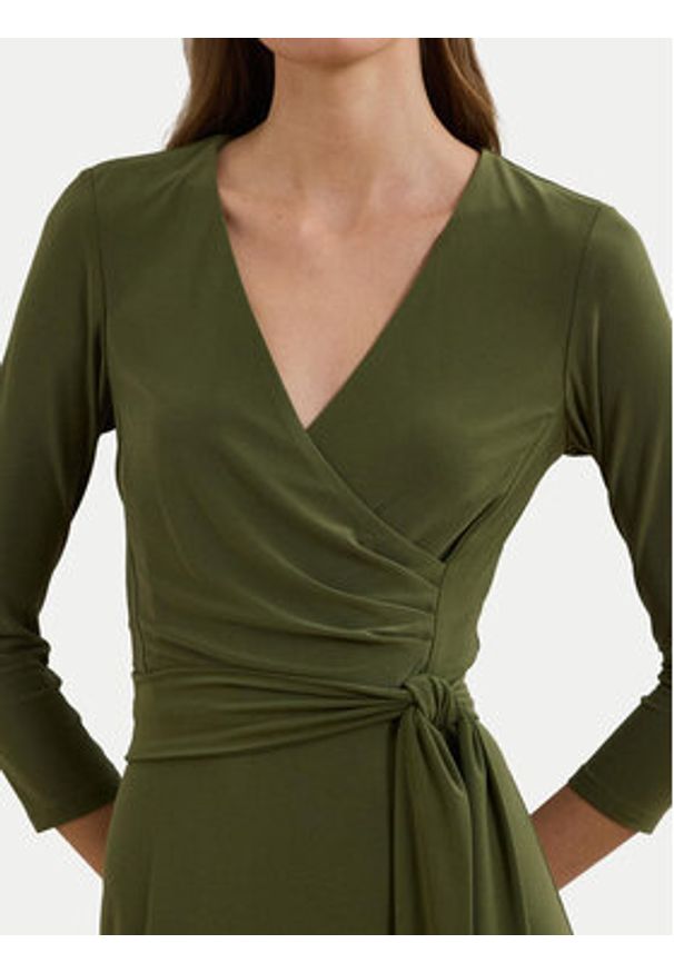 Lauren Ralph Lauren - LAUREN RALPH LAUREN Sukienka codzienna 250769904042 Khaki Regular Fit. Okazja: na co dzień. Kolor: brązowy. Materiał: syntetyk. Typ sukienki: proste. Styl: casual