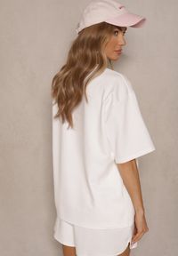 Renee - Biały Basicowy T-shirt z Bawełną Meronissea. Okazja: na co dzień. Kolor: biały. Materiał: bawełna. Styl: klasyczny, casual #5