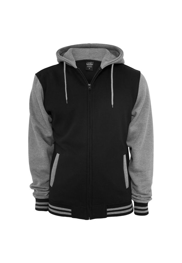 Urban Classics - Męska Dwukolorowa Bluza Z Kapturem. Typ kołnierza: kaptur. Kolor: szary, czarny, wielokolorowy