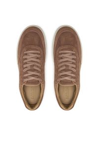 Calvin Klein Sneakersy Lace Up Suede HM0HM01792 Brązowy. Kolor: brązowy. Materiał: zamsz, skóra