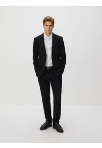 Reserved - Marynarka slim fit - czarny. Kolor: czarny. Materiał: tkanina, wiskoza #1