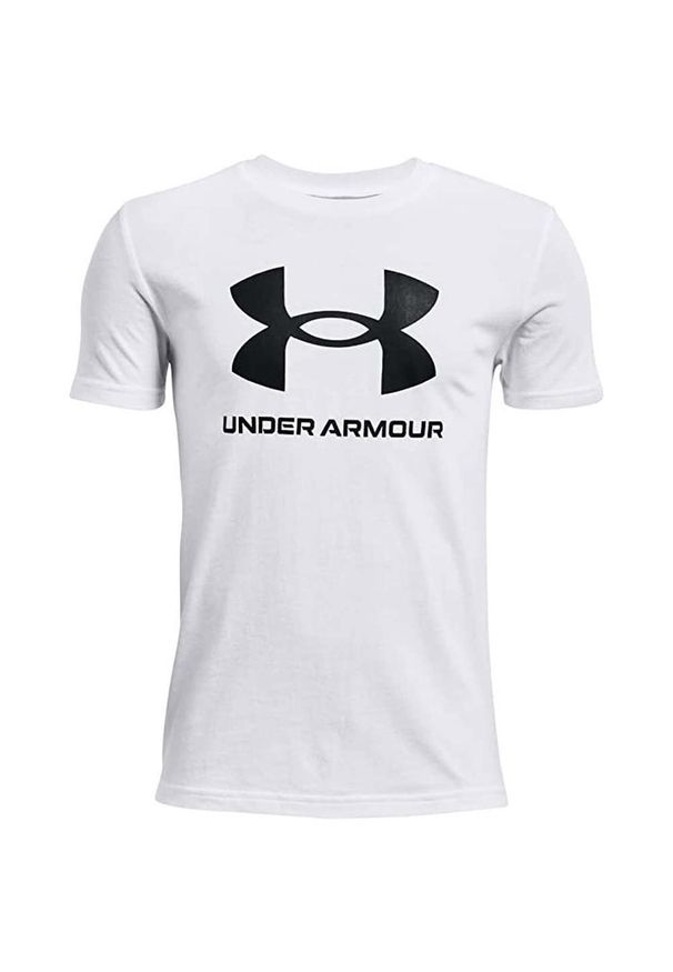 Koszulka chłopięca Under Armour Sportstyle Logo SS. Kolor: biały