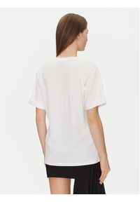 Elisabetta Franchi T-Shirt MA-035-51E2-V170 Biały Regular Fit. Kolor: biały. Materiał: bawełna