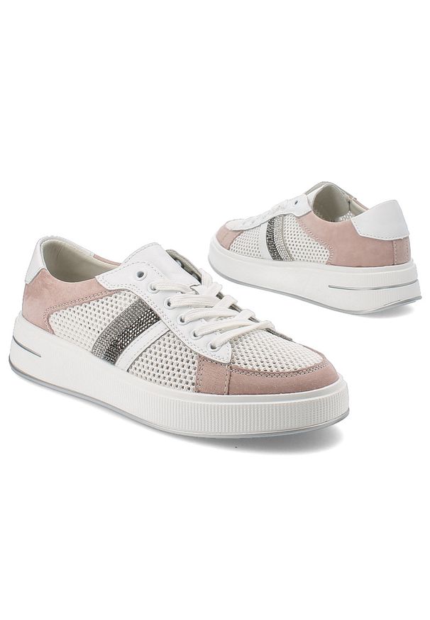 Różowe Sneakersy S.Barski Sportowe Obuwie Damskie. Okazja: na co dzień. Kolor: różowy. Materiał: materiał. Wzór: gładki