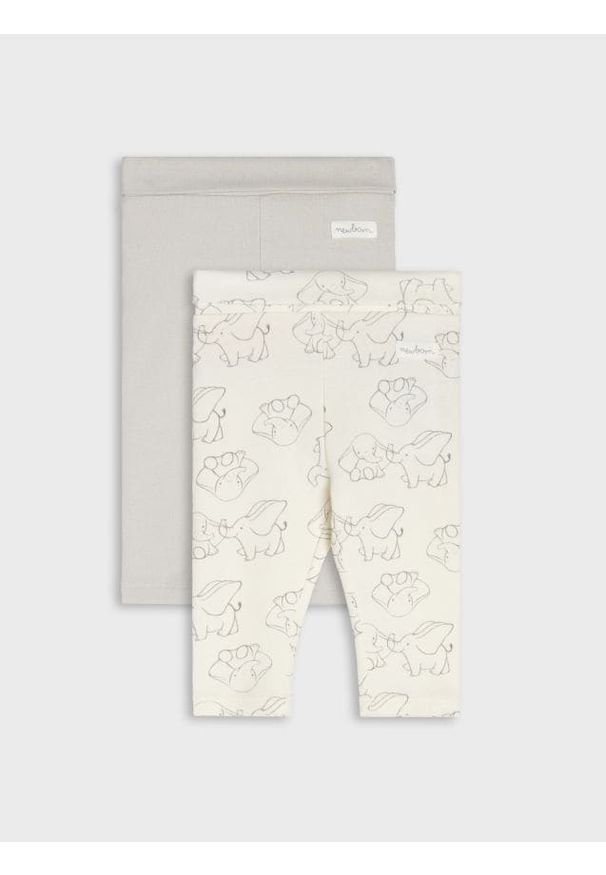 Sinsay - Bawełniane legginsy 2 pack - szary. Kolor: szary. Materiał: bawełna