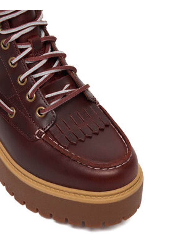 Timberland Trzewiki Stone Street Mid TB0A27YZEIW1 Bordowy. Kolor: czerwony. Materiał: skóra. Styl: street
