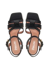 Pollini Sandały SA16607C0ITT0000 Czarny. Kolor: czarny. Materiał: skóra #5