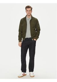 SCHOTT N.Y.C. Kurtka przejściowa Kenny Khaki Regular Fit. Kolor: brązowy. Materiał: syntetyk, bawełna