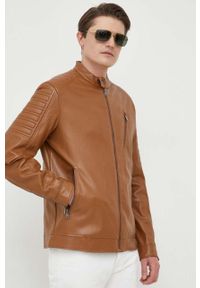 Guess kurtka męska kolor brązowy przejściowa. Okazja: na co dzień. Kolor: brązowy. Styl: casual #6