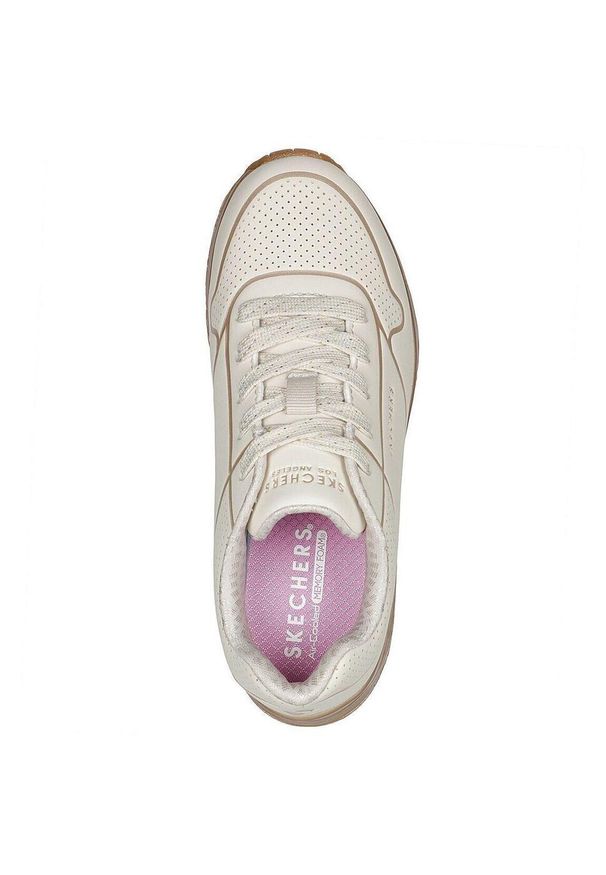 skechers - Adidasy Skechers Uno Gen1 - Cool Heel, Dzieci. Kolor: beżowy. Materiał: syntetyk, materiał