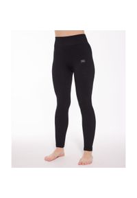 Legginsy damskie Brubeck JOGA MERINO. Kolor: czarny. Sport: joga i pilates