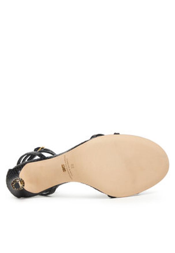 Elisabetta Franchi Sandały SA-69L-57E2-V680 Czarny. Kolor: czarny. Materiał: skóra