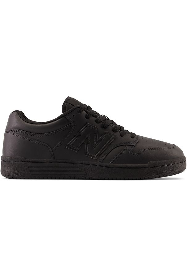 Buty unisex New Balance BB480L3B – czarne. Okazja: na co dzień. Kolor: czarny. Materiał: materiał, skóra, dresówka. Szerokość cholewki: normalna. Sport: turystyka piesza