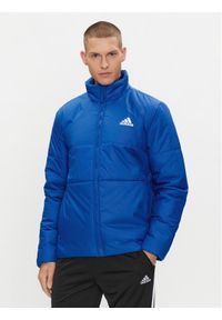Adidas - adidas Kurtka puchowa Bsc 3-Stripes HE1458 Niebieski Regular Fit. Kolor: niebieski. Materiał: syntetyk