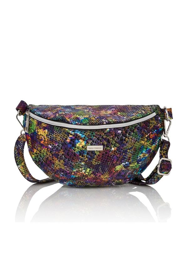 PAOLO PERUZZI - Skórzana saszetka nerka damska Paolo Peruzzi Z-15-D. Materiał: skórzane