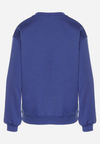 Born2be - Niebieska Bluza z Bawełną i Napisem Fezorla. Okazja: na co dzień. Kolor: niebieski. Materiał: bawełna. Wzór: napisy. Styl: klasyczny, casual, elegancki #7
