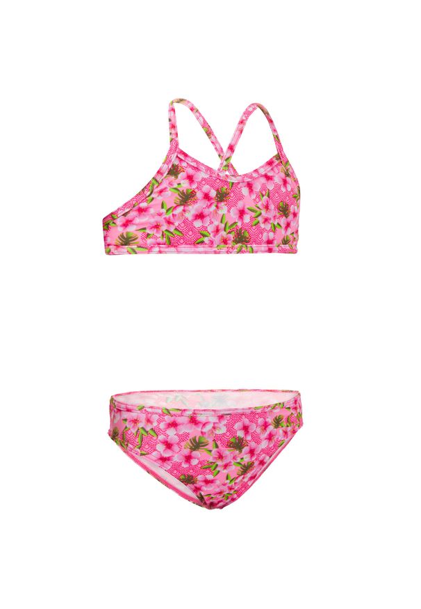 OLAIAN - Kostium Kąpielowy Dwuczęściowy Boni 100 Sakura Dla Dzieci. Kolor: różowy. Materiał: materiał, poliester, elastan