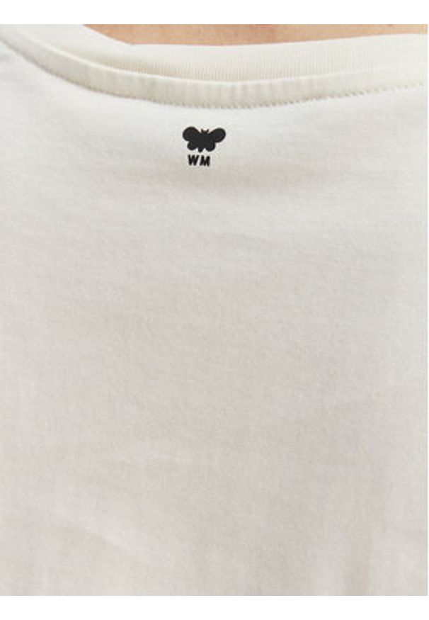 Weekend Max Mara T-Shirt Pantera 2615971032 Écru Regular Fit. Kolor: kremowy. Materiał: bawełna. Wzór: motyw zwierzęcy
