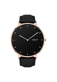 GARETT - Smartwatch Garett Verona złoto-czarny skórzany. Rodzaj zegarka: smartwatch. Kolor: wielokolorowy, czarny, złoty. Styl: casual, elegancki, sportowy, biznesowy #3