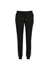 Damskie Spodnie Urban Classics w kontrastowym kolorze. Kolor: czarny, wielokolorowy, biały. Długość: długie #1