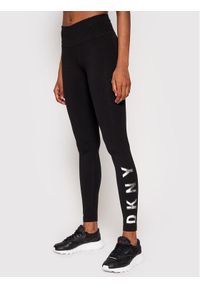 DKNY Sport Legginsy DP7P1223 Czarny Slim Fit. Kolor: czarny. Materiał: bawełna. Styl: sportowy