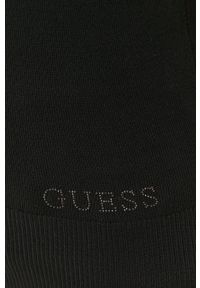 Guess sweter damski kolor czarny lekki z golfem. Typ kołnierza: golf. Kolor: czarny. Materiał: materiał, dzianina, wiskoza #6