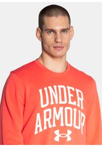 Bluza męska Under Armour Rival Terry Crew (1361561-690). Kolor: czerwony. Materiał: materiał, poliester, bawełna. Styl: sportowy