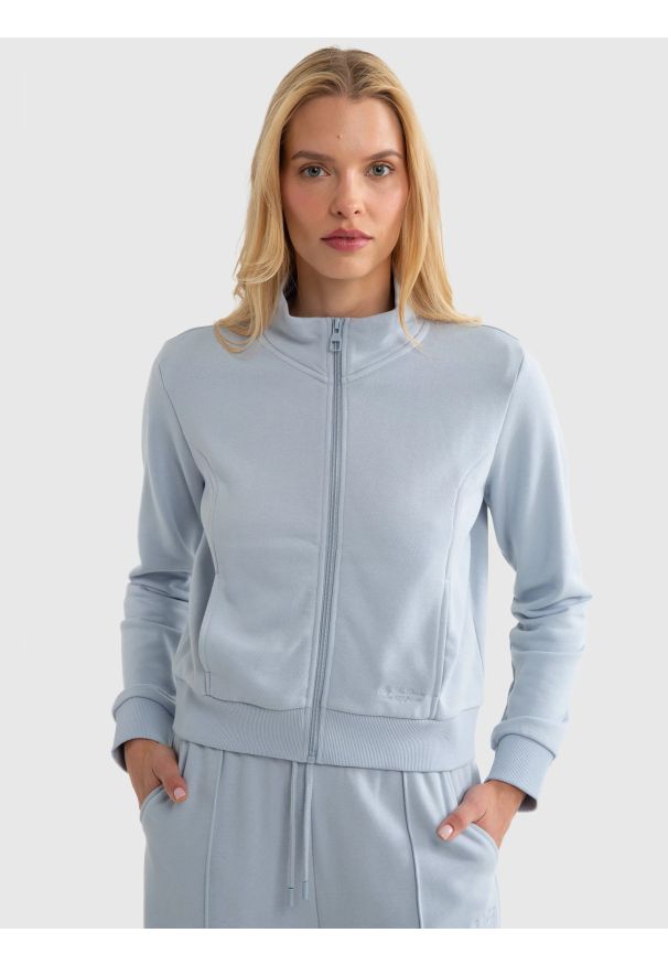 Big-Star - Bluza damska rozpinana błękitna Chitasana 401/ Chitasanap 401. Kolor: niebieski. Materiał: dzianina. Styl: elegancki