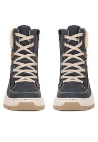 Rieker Trzewiki X9338-14 Niebieski. Kolor: niebieski. Materiał: materiał #3