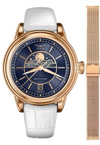 AVIATOR - Zegarek damski Aviator V.1.33.2.256.4 WM-SET różowe złoto. Kolor: złoty, wielokolorowy, różowy #1