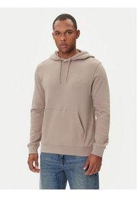 BOSS Bluza Wetalk 50509314 Khaki Regular Fit. Kolor: brązowy. Materiał: bawełna
