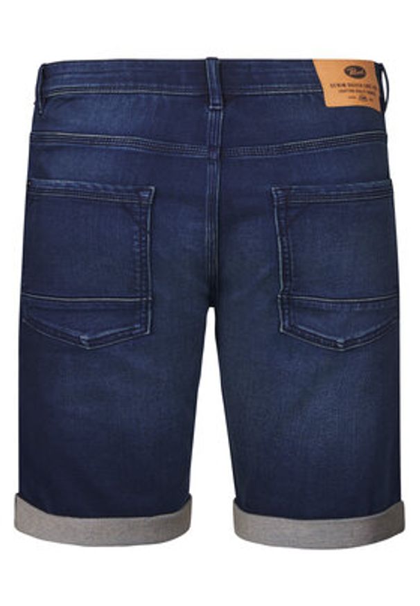 Petrol Industries Szorty jeansowe M-ROS-SHO001 Granatowy Slim Fit. Kolor: niebieski. Materiał: bawełna