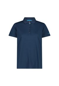 Damska koszulka polo CMP. Typ kołnierza: polo. Kolor: niebieski #1