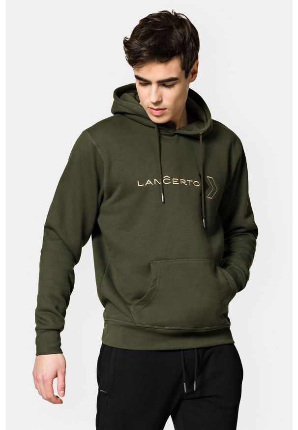 Lancerto - Bluza Zielona Bawełniana z Kapturem Laney. Typ kołnierza: kaptur. Kolor: zielony. Materiał: bawełna