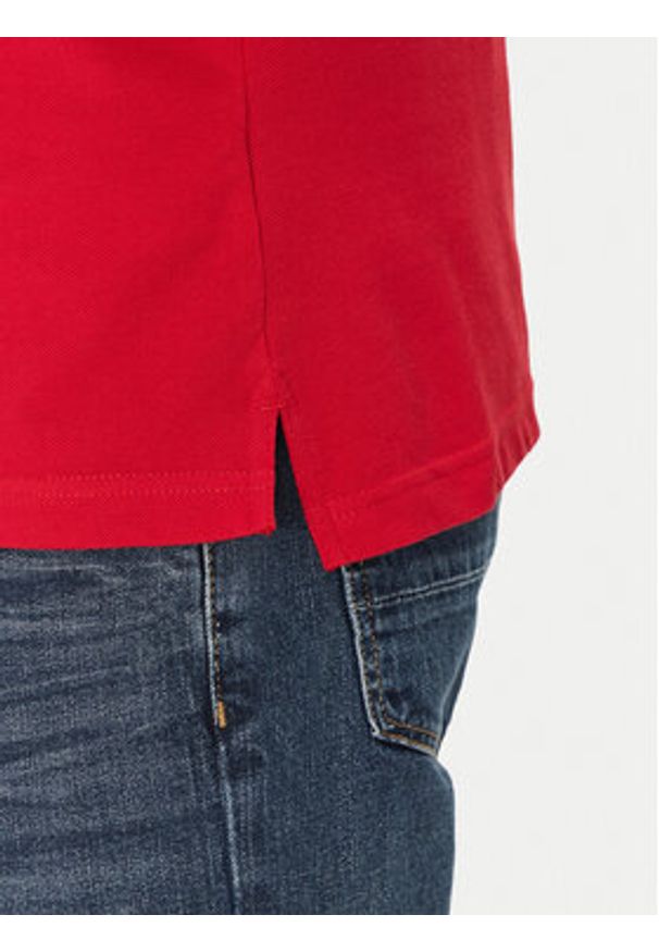 TOMMY HILFIGER - Tommy Hilfiger Polo Seasonal MW0MW39993 Czerwony Slim Fit. Typ kołnierza: polo. Kolor: czerwony. Materiał: bawełna