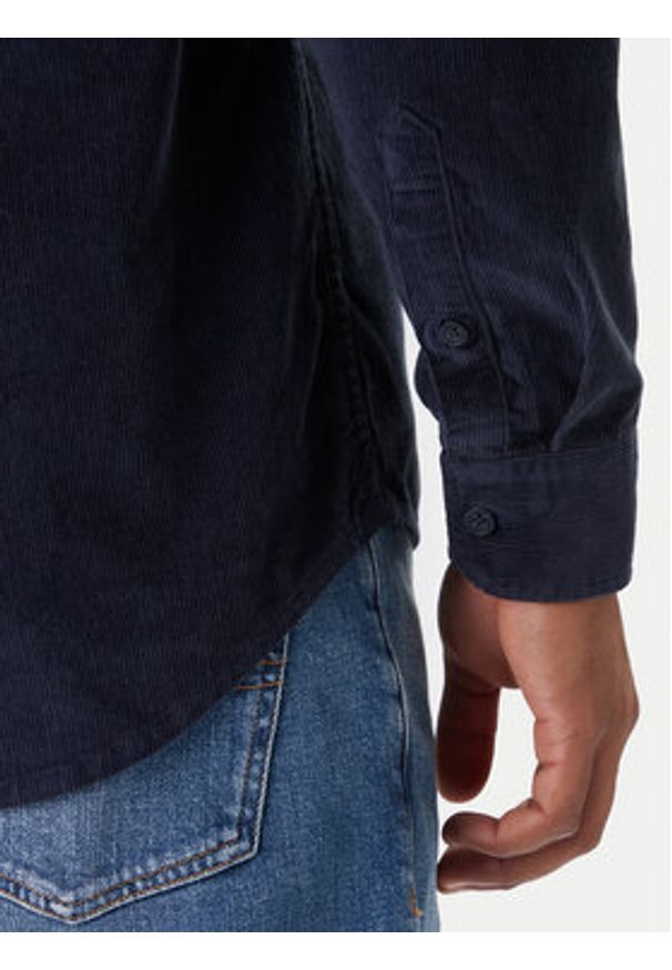 Tommy Jeans Koszula Baby Cord DM0DM22021 Granatowy Regular Fit. Kolor: niebieski. Materiał: bawełna
