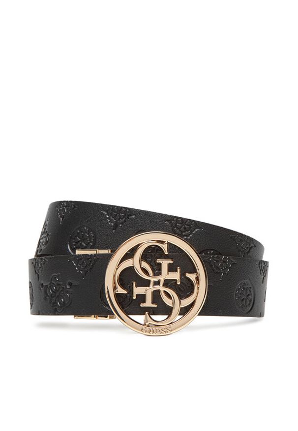 Guess Pasek Damski BW9253 P5335 Czarny. Kolor: czarny. Materiał: skóra