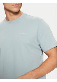 Calvin Klein T-Shirt Micro Logo Interlock T-Shirt K10K109894 Niebieski Regular Fit. Kolor: niebieski. Materiał: bawełna