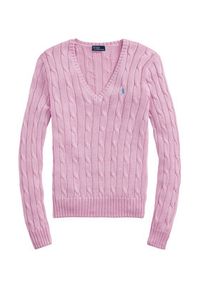 Polo Ralph Lauren Sweter 211971870006 Różowy Slim Fit. Typ kołnierza: polo. Kolor: różowy. Materiał: bawełna #5