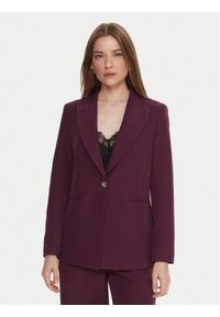 Maryley Marynarka 25IB187/M06/43BU Bordowy Regular Fit. Kolor: czerwony. Materiał: syntetyk