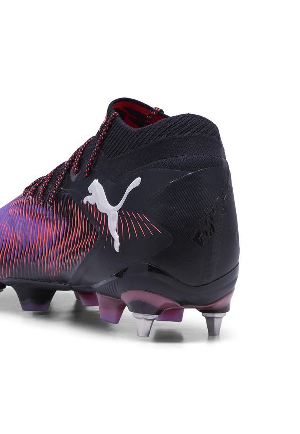Puma - Buty piłkarskie FUTURE 8 ULTIMATE MxSG PUMA Black White Glowing Red. Kolor: czerwony, biały, wielokolorowy, czarny. Materiał: syntetyk, tkanina, materiał. Sport: piłka nożna
