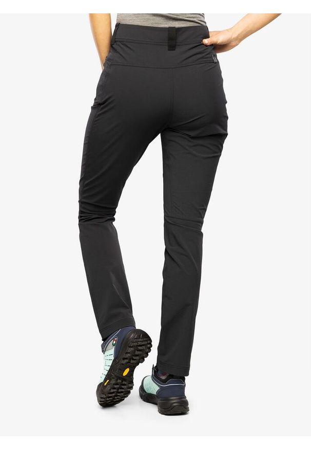 Haglöfs - Spodnie softshell damskie Haglofs Moran Softshell Slim Pant. Kolor: czarny. Materiał: softshell. Sezon: lato. Sport: turystyka piesza