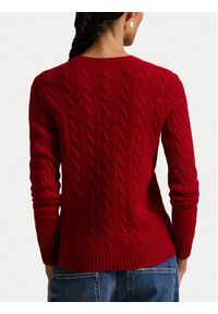Polo Ralph Lauren Sweter 211971865013 Czerwony Slim Fit. Typ kołnierza: polo. Kolor: czerwony. Materiał: wełna #3