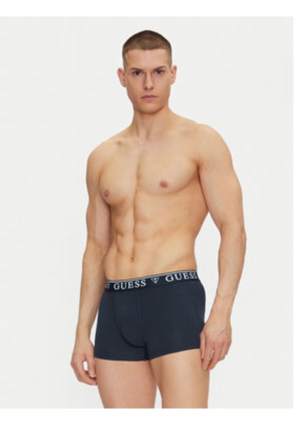 Guess Bokserki U4YF00 KCD31 Granatowy. Kolor: niebieski. Materiał: bawełna