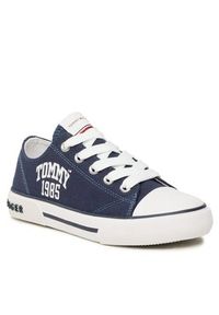 TOMMY HILFIGER - Tommy Hilfiger Trampki Varisty Low Cut Lace-Up Sneaker T3X9-32833-0890 M Granatowy. Kolor: niebieski. Materiał: materiał #4