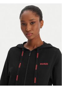 Hugo - HUGO Bluza 50556350 Czarny Regular Fit. Kolor: czarny. Materiał: syntetyk, bawełna #5