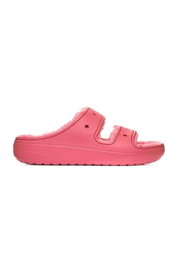 Klapki damskie Crocs Classic Cozzzy. Kolor: różowy. Materiał: syntetyk, materiał